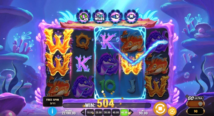 Manta Mayhem - Gewinn in Freispielen mit Sticky Wild